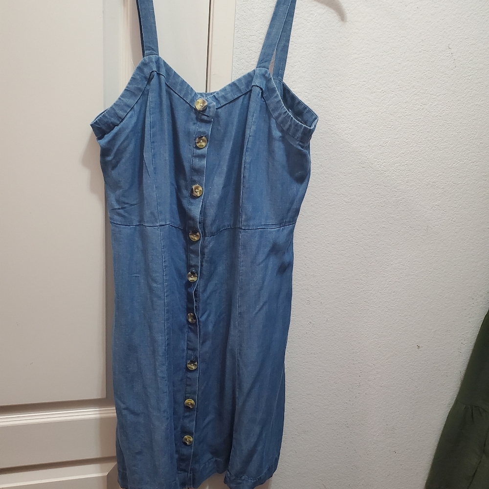 NWT Loft Dress Denim Color Size 16